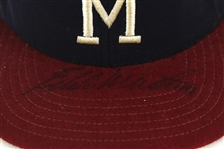 1960/70s Hank Aaron Eddie Mathews Signed Milwaukee Braves Cap (JSA)
