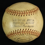 1974-76 Official National League Charles Feeney Game Used Baseball (MEARS LOA)