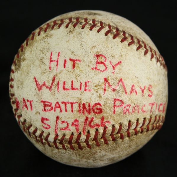 1966 (May 24) Willie May San Francisco Giants Candlestick Park Batting Practice Baseball (MEARS LOA)