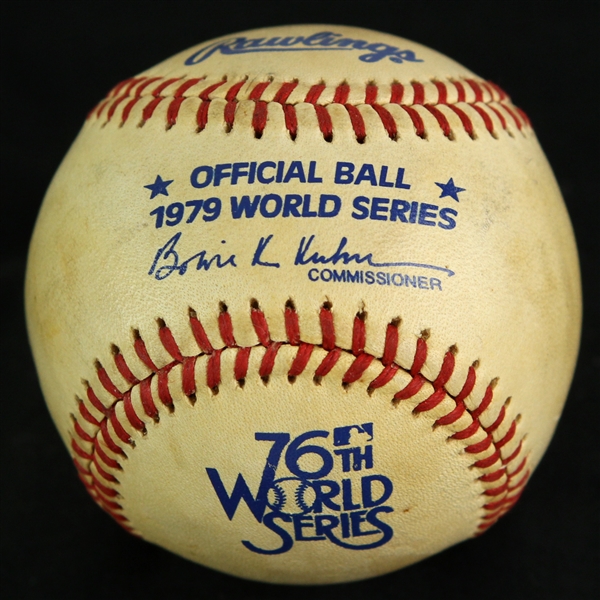1979 Pittsburgh Pirates Baltimore Orioles OWS Kuhn World Series Game Used Baseball (MEARS LOA)