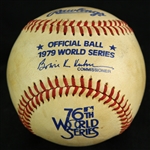 1979 Pittsburgh Pirates Baltimore Orioles OWS Kuhn World Series Game Used Baseball (MEARS LOA)