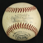 1959 Eddie Mathews Milwaukee Braves ONL Giles Milwaukee County Stadium Game Used Baseball (MEARS LOA)