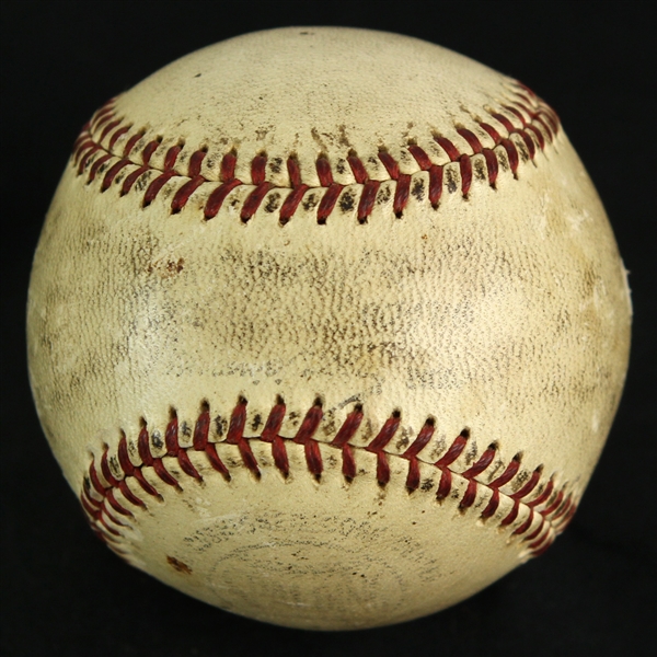 1952-69 Official National League Warren Giles Game Used Baseball (MEARS LOA)