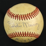 1984 (June 4) Eddie Murray Pete Ladd Orioles/Brewers Signed OAL Brown Memorial Stadium Game Used Home Run Basbell (MEARS LOA/JSA)