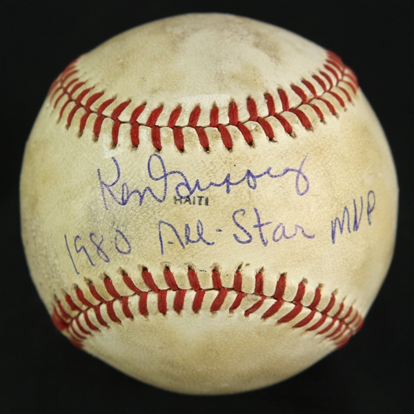 1980 Ken Griffey Cincinnati Reds Signed OASG Kuhn Dodgers Stadium All Star Game Used Baseball (MEARS LOA/JSA)