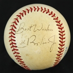 1984 (June 4) Cal Ripken Jr. Pete Ladd Orioles/Brewers Signed OAL Brown Memorial Stadium Game Used Home Run Baseball (MEARS LOA/JSA)