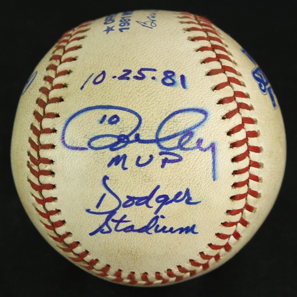 1981 (October 25) Ron Cey Los Angeles Dodgers Signed OWS Kuhn Dodgers Stadium World Series Game 5 Used Baseball (MEARS LOA/JSA)