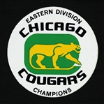 1974 Chicago Cougars World Hockey Association Eastern Division Champions Decal