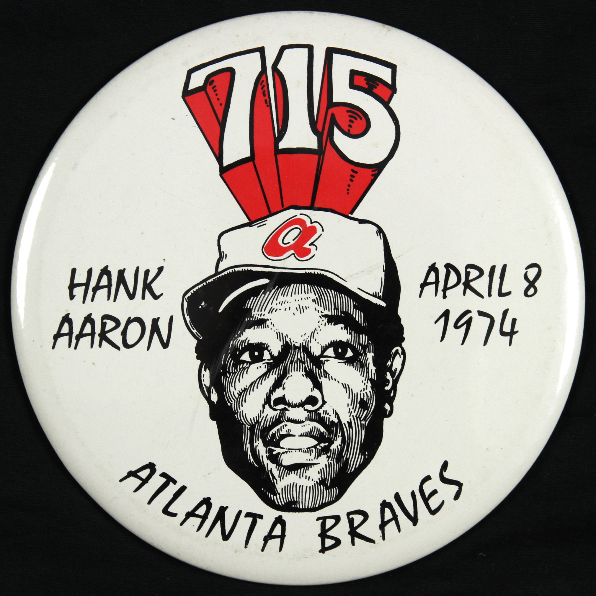 Lot Detail - 1974 Hank Aaron Atlanta Braves 715 Career Home Runs 6 ...