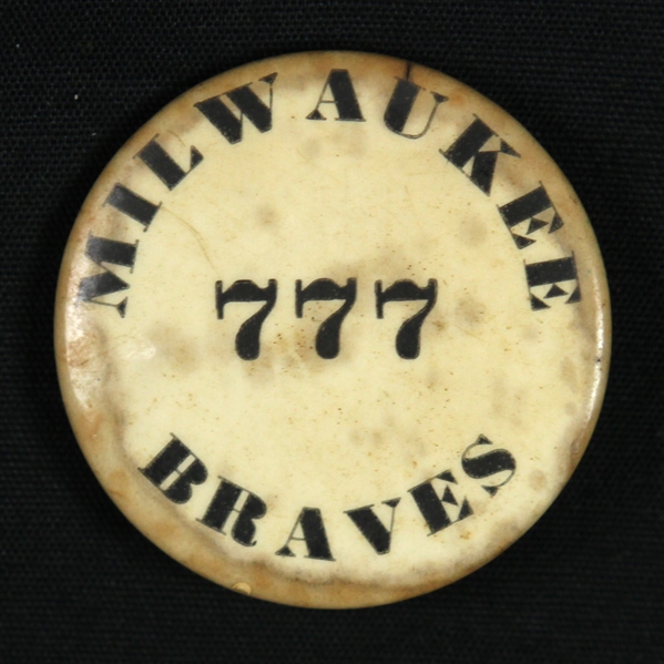 1953-65 Milwaukee Braves County Stadium 1.5" Vendor Pinback Button
