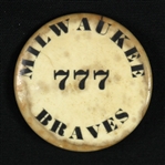 1953-65 Milwaukee Braves County Stadium 1.5" Vendor Pinback Button