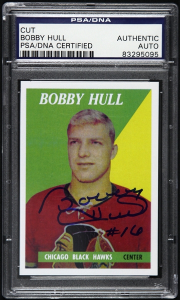 2002 Bobby Hull Chicago Blackhawks Signed Topps Archive Trading Card (PSA/DNA Slabbed)
