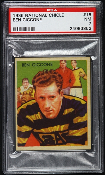 1935 Ben Ciccone Pittsburgh Pirates National Chicle Trading Card (PSA NM 7)