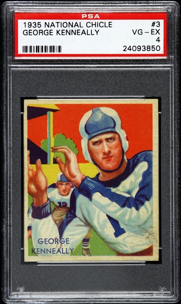 1935 George Kenneally Philadelphia Eagles National Chicle Trading Card (PSA VG-EX 4)