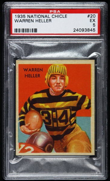 1935 Warren Heller Pittsburgh Pirates National Chicle Trading Card (PSA EX 5)