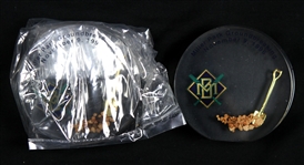 1996 Milwaukee Brewers Miller Park Groundbreaking Paperweights w/ Stadium Dirt - Lot of 2