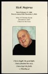 2012 Rick Majerus College Basketball Coach Funeral Program