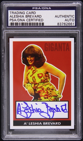 2014 ALeshia Brevard Giganta Legends of the Superheroes Signed Card (PSA/DNA Slabbed)