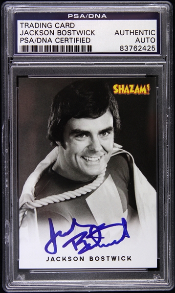 2014 Jackson Bostwick Captain Marvel Shazam! Signed Card (PSA/DNA Slabbed)