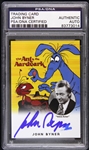 2015 John Byner Voice Actor The Ant & The Aardvark Signed Card (PSA/DNA Slabbed)