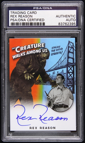 2014 Rex Reason Signed The Creature Walks Among Us Card (PSA/DNA Slabbed)