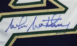 1994 Mike Matheny Milwaukee Brewers Signed Game Worn Alternate Jersey w/ MLB 125th Anniversary Patch (MEARS LOA/JSA)