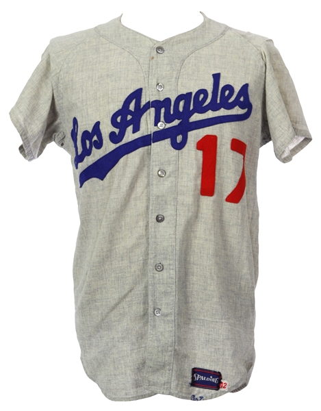 1960 Phil Ortega Los Angeles Dodgers Game Worn Road Jersey (MEARS LOA)