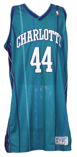 1998-2001 Derrick Coleman Charlotte Hornets Game Worn Road Jersey (MEARS LOA)