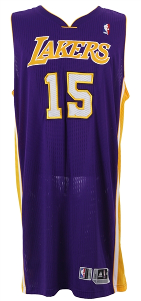 2011 Ron Artest Los Angeles Lakers Game Worn Road Jersey (MEARS LOA)