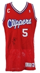 1992-93 Danny Manning Los Angeles Clippers Dual Signed Game Worn Road Jersey (MEARS LOA/JSA)