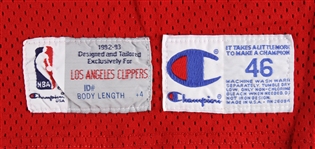 1992-93 Danny Manning Los Angeles Clippers Dual Signed Game Worn Road Jersey (MEARS LOA/JSA)