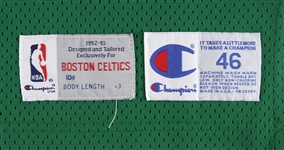 1992-93 Kevin McHale Boston Celtics Game Worn Road Jersey w/ Johnny Most Black Shoulderband (MEARS A8)