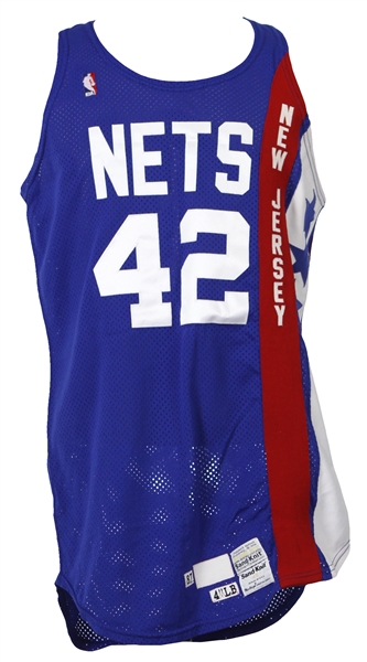 1987-88 Mike Gminski New Jersey Nets Game Worn Road Jersey (MEARS LOA)