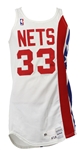 1986-87 Leon Wood New Jersey Nets Game Worn Home Jersey (MEARS LOA)