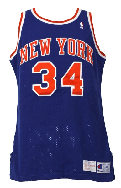 1990-91 Charles Oakley New York Knicks Game Worn Road Jersey (MEARS LOA)