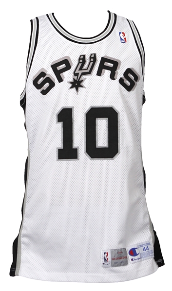 1993-94 Dennis Rodman San Antonio Spurs Game Worn Home Jersey (MEARS LOA)