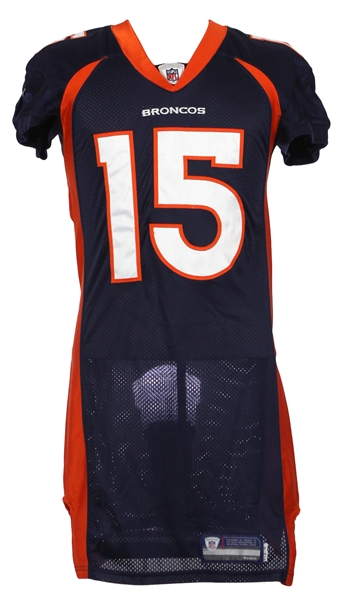 2010 Tim Tebow Denver Broncos Home Jersey (MEARS LOA) Rookie Season