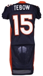 2010 Tim Tebow Denver Broncos Home Jersey (MEARS LOA) Rookie Season