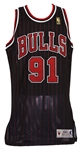 1996-97 Dennis Rodman Chicago Bulls Signed Pro Cut Alternate Jersey (MEARS LOA/JSA) NBA Championship Season