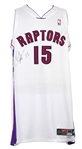 2000-01 Vince Carter Toronto Raptors Signed Game Worn Home Jersey (MEARS LOA & PSA/DNA)
