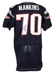 2008 Logan Mankins New England Patriots Signed Game Worn Home Jersey (MEARS LOA & PSA/DNA)