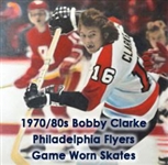 1974-83 circa Bobby Clarke Philadelphia Flyers Game Worn Skates (Style Worn During Both 1974 & 1975 Stanley Cup Championship Seasons) MEARS LOA