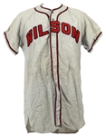 1958-66 circa Wilson Game Worn Flannel Baseball Jersey (MEARS LOA)