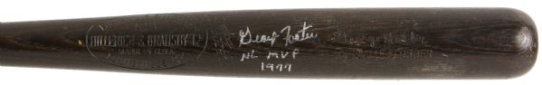 1977 George Foster Cincinnati Reds Signed H&B Louisville Slugger Professional Model Game Used Bat (MEARS LOA) NL MVP Season