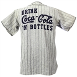 1940's Martin Drink Coca Cola in Bottles Game Worn Flannel Baseball Uniform (MEARS LOA)