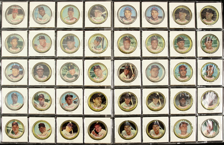 1964 Topps Baseball Coins - Lot of 71 w/ Ernie Banks, Bob Gibson, Brooks Robinson, All Stars & More