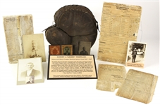 1880s-90s Robert "Gamey" Westlake Baseball Memorabilia Collection - Lot of 9 w/ Canton Repository Summary Card from Cy Young No Hitter