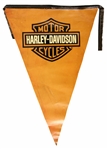 1980s circa Harley Davidson Mototcycles 18" Triangular Vinyl Flag 