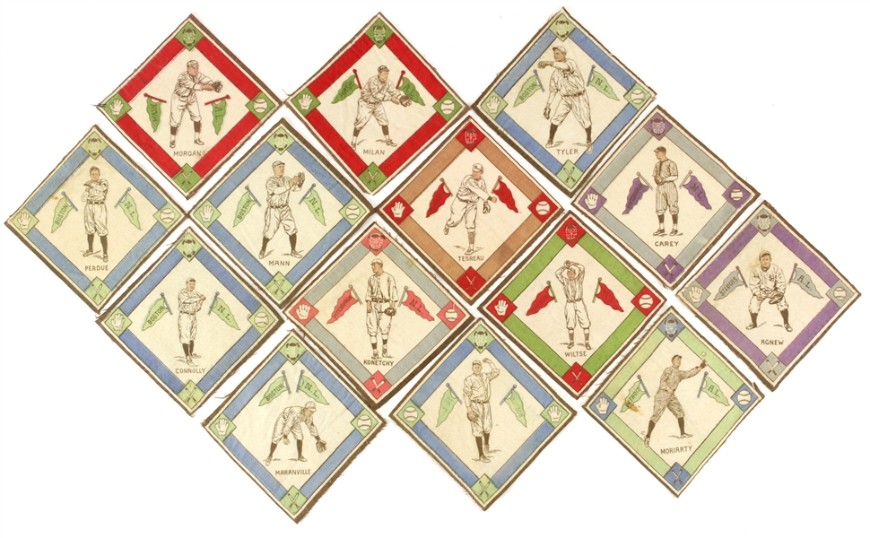 1914 B18 Blanket Collection - Lot of 14 w/ Rabbit Marranville, Max Carey, Ed Konetchy & More