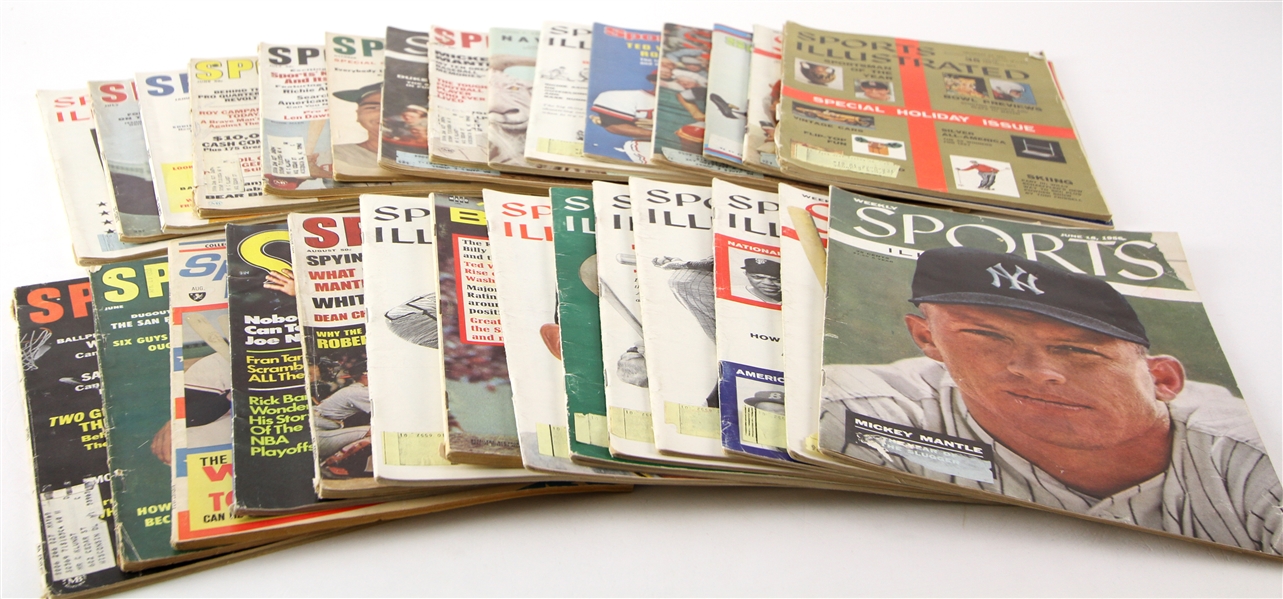 1954-77 Sports Magazine Collection - Lot of 30 w/ Sports Illustrated, Sports Magazine & More